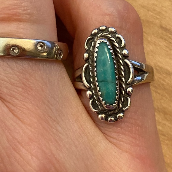 Turquoise 925 Sterling silver Ring - Picture 4 of 7